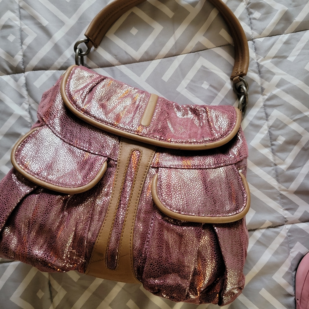 🔥SALE🔥MALINI MURJANI |SHOULDER  SPARKLY LEATHER HOBO BAG